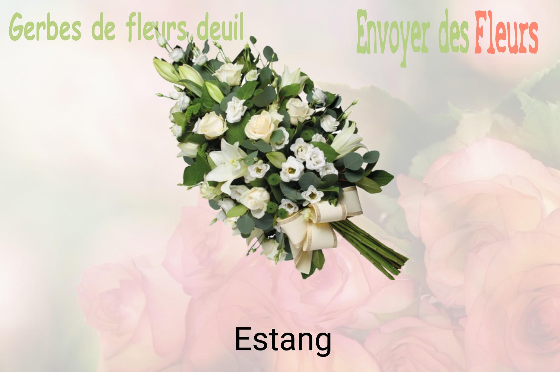 Gerbe de fleurs de deuil livrée à Estang